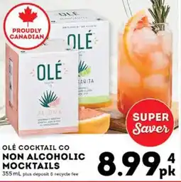 Market Place IGA Olé cocktail co non alcoholic mocktails offer