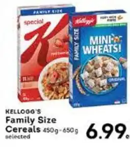 Market Place IGA Kellogg's family size cereals offer