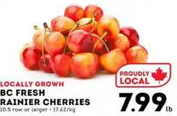 Market Place IGA BC fresh rainier cherries offer