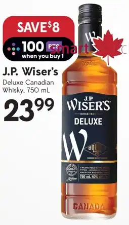 Sobeys J.P. Wiser's Deluxe Canadian Whisky offer