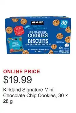 Costco Kirkland Signature Mini Chocolate Chip Cookies, 30 × 28 g offer