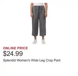 Costco Splendid Women's Wide Leg Crop Pant offer