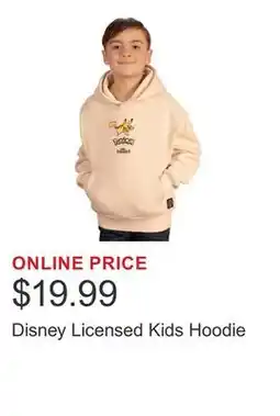Costco Disney Licensed Kids Hoodie offer