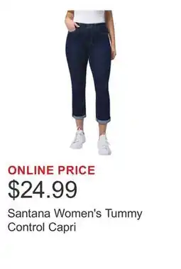 Costco Santana Women's Tummy Control Capri offer