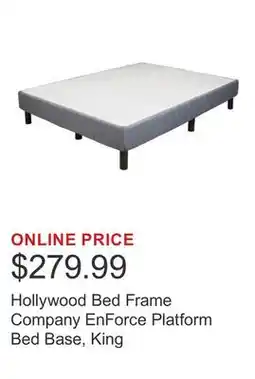 Costco Hollywood Bed Frame Company EnForce Platform Bed Base, King offer