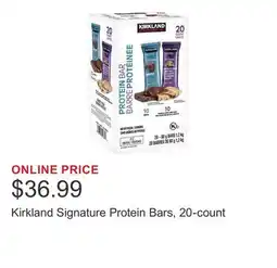 Costco Kirkland Signature Protein Bars, 20-count offer