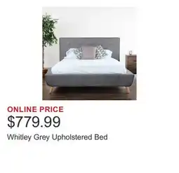 Costco Whitley Grey Upholstered Bed offer
