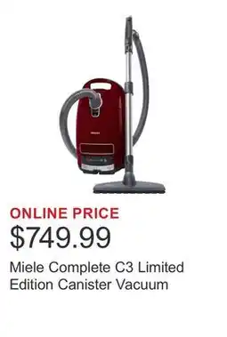 Costco Miele Complete C3 Limited Edition Canister Vacuum offer