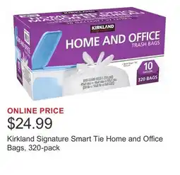 Costco Kirkland Signature Smart Tie Home and Office Bags, 320-pack offer