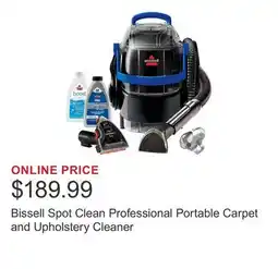 Costco Bissell Spot Clean Professional Portable Carpet and Upholstery Cleaner offer