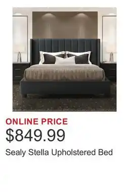 Costco Sealy Stella Upholstered Bed offer