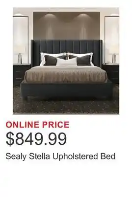 Costco Sealy Stella Upholstered Bed offer