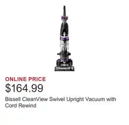 Costco Bissell CleanView Swivel Upright Vacuum with Cord Rewind offer