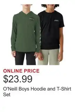 Costco O'Neill Boys Hoodie and T-Shirt Set offer