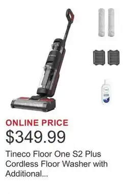 Costco Tineco Floor One S2 Plus Cordless Floor Washer with Additional Brush Roller Included offer