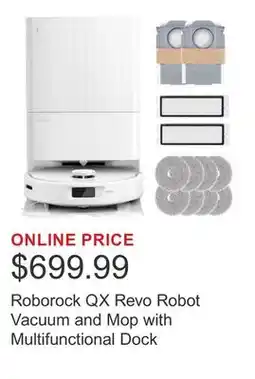 Costco Roborock QX Revo Robot Vacuum and Mop with Multifunctional Dock offer