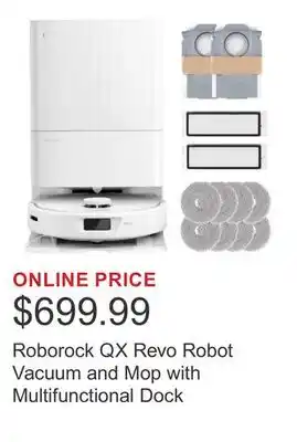 Costco Roborock QX Revo Robot Vacuum and Mop with Multifunctional Dock offer