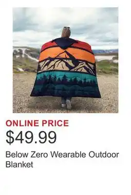 Costco Below Zero Wearable Outdoor Blanket offer