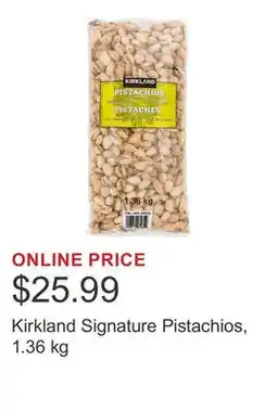 Costco Kirkland Signature Pistachios, 1.36 kg offer
