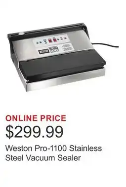 Costco Weston Pro-1100 Stainless Steel Vacuum Sealer offer