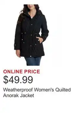 Costco Weatherproof Women's Quilted Anorak Jacket offer