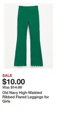Old Navy Old Navy High-Waisted Ribbed Flared Leggings for Girls offer