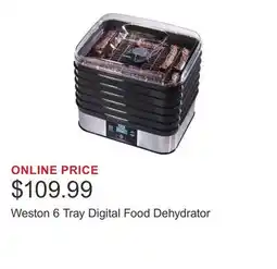 Costco Weston 6 Tray Digital Food Dehydrator offer