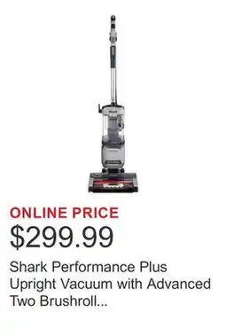 Costco Shark Performance Plus Upright Vacuum with Advanced Two Brushroll System offer