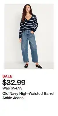 Old Navy Old Navy High-Waisted Barrel Ankle Jeans offer