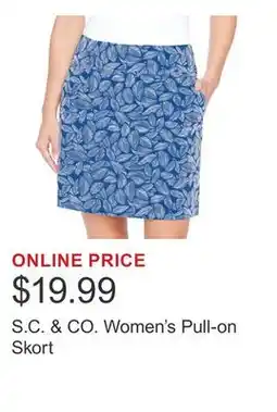 Costco S.C. & CO. Women's Pull-on Skort offer