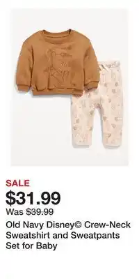 Old Navy Old Navy Disney Crew-Neck Sweatshirt and Sweatpants Set for Baby offer