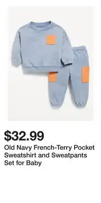 Old Navy Old Navy French-Terry Pocket Sweatshirt and Sweatpants Set for Baby offer