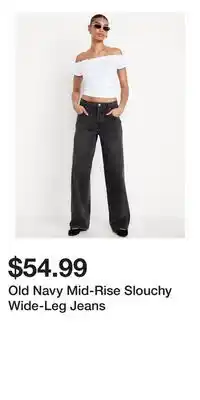 Old Navy Old Navy Mid-Rise Slouchy Wide-Leg Jeans offer