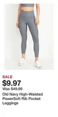 Old Navy Old Navy High-Waisted PowerSoft Rib Pocket Leggings offer