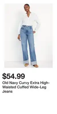 Old Navy Old Navy Curvy Extra High-Waisted Cuffed Wide-Leg Jeans offer