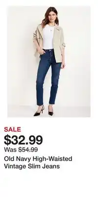 Old Navy Old Navy High-Waisted Vintage Slim Jeans offer