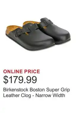 Costco Birkenstock Boston Super Grip Leather Clog - Narrow Width offer