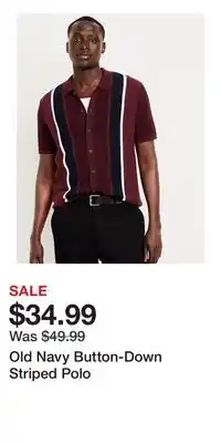Old Navy Old Navy Button-Down Striped Polo offer