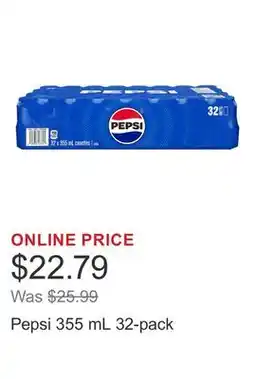 Costco Pepsi 355 mL 32-pack offer