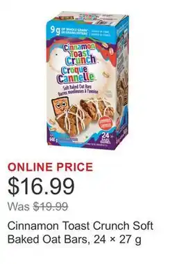 Costco Cinnamon Toast Crunch Soft Baked Oat Bars, 24 × 27 g offer