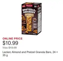 Costco Leclerc Almond and Pretzel Granola Bars, 24 × 35 g offer