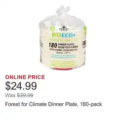 Costco Forest for Climate Dinner Plate, 180-pack offer