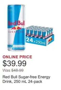 Costco Red Bull Sugar-free Energy Drink, 250 mL 24-pack offer