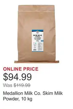 Costco Medallion Milk Co. Skim Milk Powder, 10 kg offer