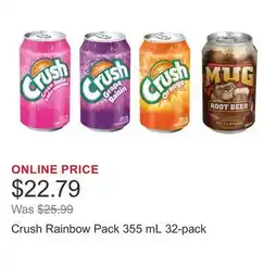 Costco Crush Rainbow Pack 355 mL 32-pack offer
