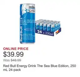 Costco Red Bull Energy Drink The Sea Blue Edition, 250 mL 24-pack offer
