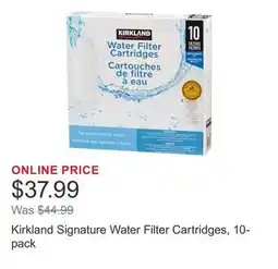 Costco Kirkland Signature Water Filter Cartridges, 10-pack offer