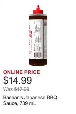 Costco Bachan's Japanese BBQ Sauce, 739 mL offer