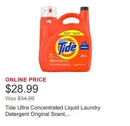 Costco Tide Ultra Concentrated Liquid Laundry Detergent Original Scent, 146 loads offer