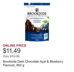 Costco Brookside Dark Chocolate Açai & Blueberry Flavours, 850 g offer
